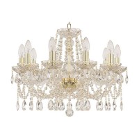 Люстра Bohemia Ivele Crystal 1413 107.10.200.G E14 10 ламп 20 м²