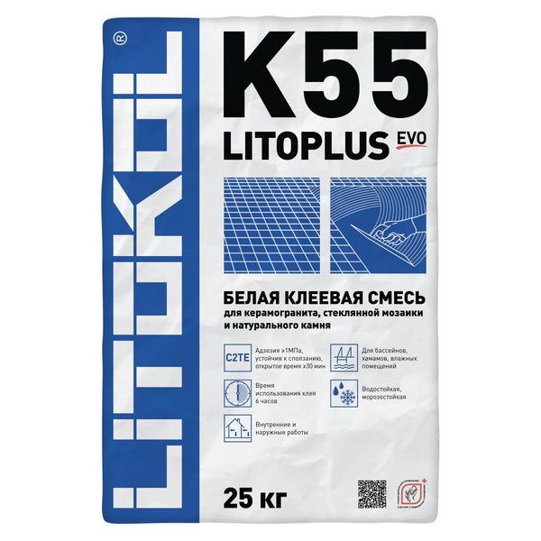 Смесь клеевая Litoplus K55, 25 кг