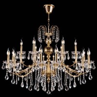 Люстра подвесная Eurosvet Treasure E14 3600/18 золото Strotskis 18 ламп 86 м²