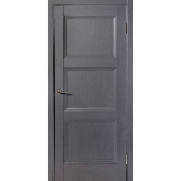 Дверь межкомнатная Трилло глухая Hardflex цвет грей 90x200 см (с замком и петлями)