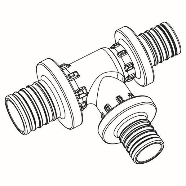 Тройник Rehau PX 32х20х25 мм, полифенилсульфон 160087