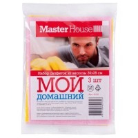 Салфетки для уборки Master House 38х30 см, 3 шт 60132