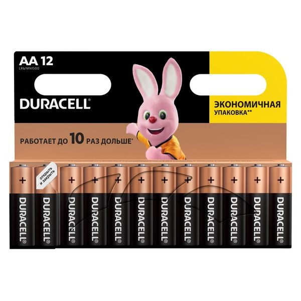 Батарейка алкалиновая Duracell AA/LR6 12 шт