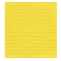 Мягкая самоклеящаяся 3D панель для стен и потолка LAKO DECOR LKD-06-07-13 Скошенный кирпич Желтый 70x77