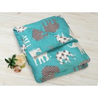 Пододеяльник детский AmaroBaby Слоники 147х112 см, бязь