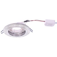 Спот точечный встраиваемый Эра DK LD26 с LED-подсветкой под отверстие 90 мм, 12 м², цвет прозрачный