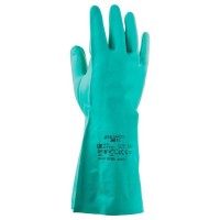 Перчатки нитриловые Jeta Safety химически стойкие, с хлопковым напылением , зеленые JN711-M (1пара)