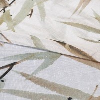 Тюль 1 м/п Nature Листья батист 300 см цвет бежево-серый