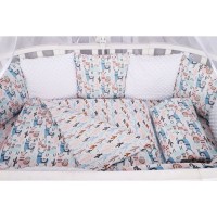 Комплект постельного белья AmaroBaby Ламы в кроватку, бязь 15 предметов