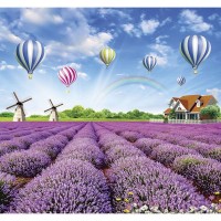 Фотообои «Лавандовое поле» 3D флизелиновые 300х270 см L12-964