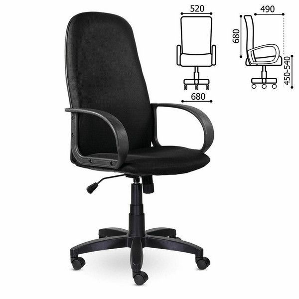 Кресло офисное Brabix Praktik Ex-279, ткань E, черное, 532021