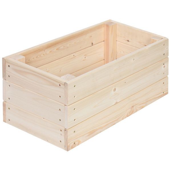 Ящик цветочный 62x33x27 см дерево бежевый