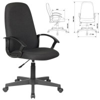 Кресло офисное Brabix Element Ex-289, ткань, черное, 532092