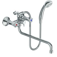 Смеситель для ванны универсальный Vidima Element двухвентильный цвет хром