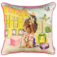 Декоративная наволочка Altali Cats&Dogs P502-9406/1, 43х43 см, лонета