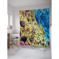 Шторка для ванной Ambesonne Коралловые рифы 180х200 см