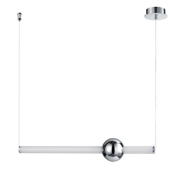 Подвесная люстра светодиодная Lumien Hall Greniya LH8023/1PD-CR-WT нейтральный свет 10 м²