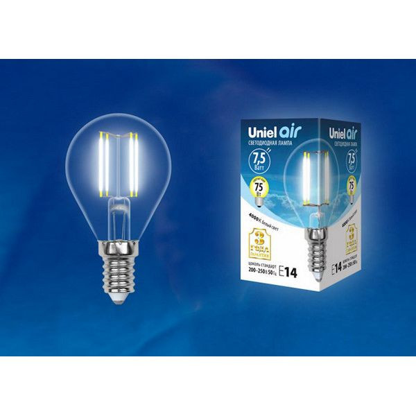 Светодиодная лампочка Uniel LED-G45-7,5W AIR UL-00003254