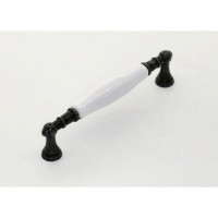 Ручка-скоба Brante RS.1426.128.F20 керамика-чёрный никель