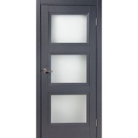 Дверь межкомнатная Трилло остеклённая Hardflex цвет грей 60x200 см (с замком и петлями)
