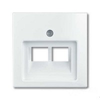 Накладка для компьютерной/телефонной розетки ABB Basic 55 1-я , цвет альпийский белый