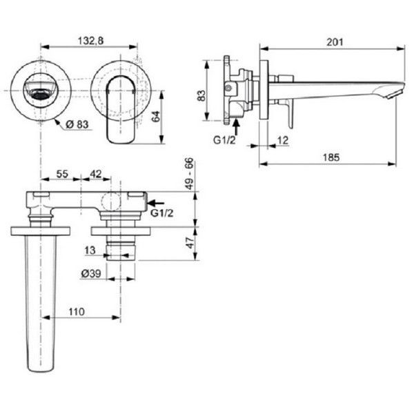 Смеситель для раковины Ideal Standard A7029AA