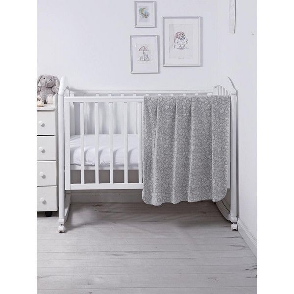 Плед Baby nice Акварельные сердечки F251004/20GY, 100х118 см