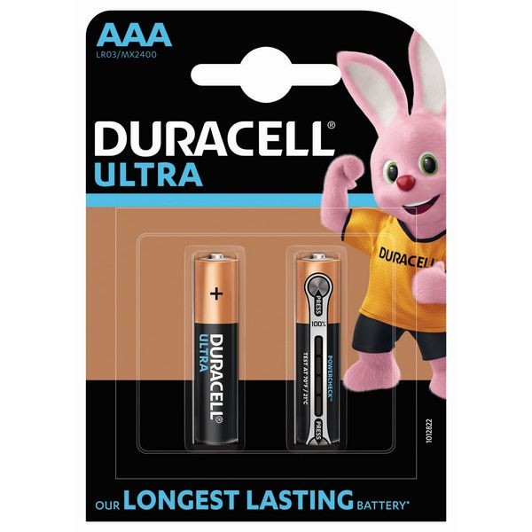 Батарейка алкалиновая Duracell Ultra AAA/LR03 2 шт