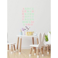 Декоративная наклейка для стены Lisadecor-shop Алфавит мятный/розовый S0040