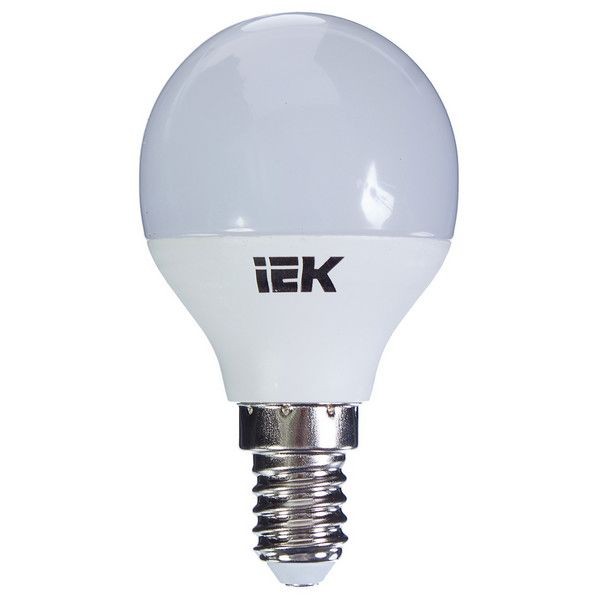 Лампа светодиодная IEK G45 Шар E14 7 Вт 4000К свет холодный белый