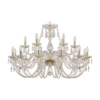 Люстра Bohemia Ivele Crystal 1402 101.12+6.360.G E14 18 ламп 36 м²