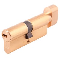 Цилиндр Abus KD6MM Z40/K40, 40x40 мм, ключ/вертушка, цвет золото