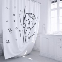 Шторка для ванной Teddy Oops 180х200 см цвет белый