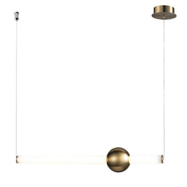 Подвесная люстра светодиодная Lumien Hall Greniya LH8023/1PD-GD-WT нейтральный свет 10 м²