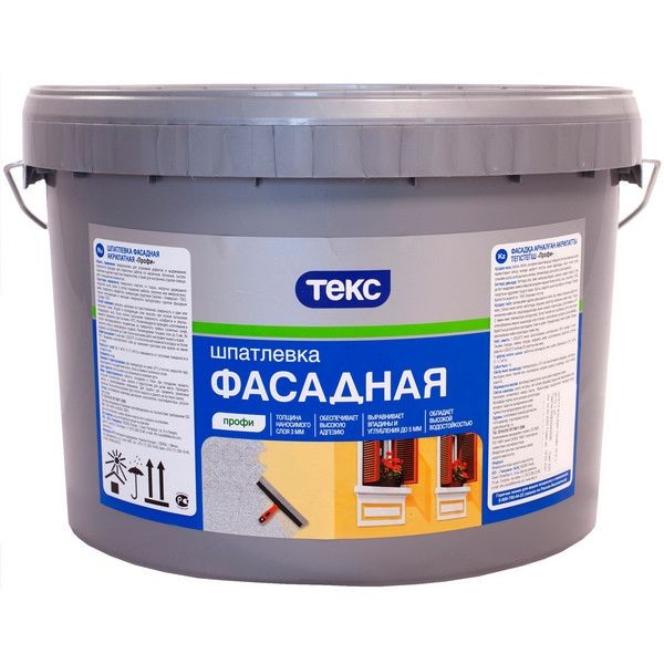Шпатлевка фасадная Текс Профи 16 кг