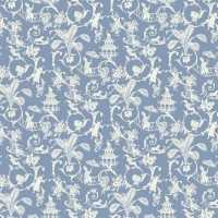 Обои бумажные York Wallcoverings Waverly Small Prints синие WP2411 0.68 м