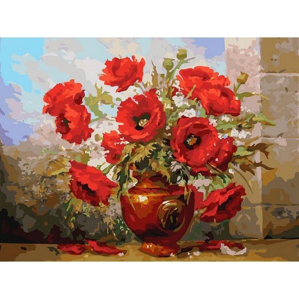 Картина по номерам Белоснежка Маки 3145-CS
