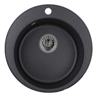 Кухонная мойка GRANULA кварцевая GR-4801 415*490 мм черный