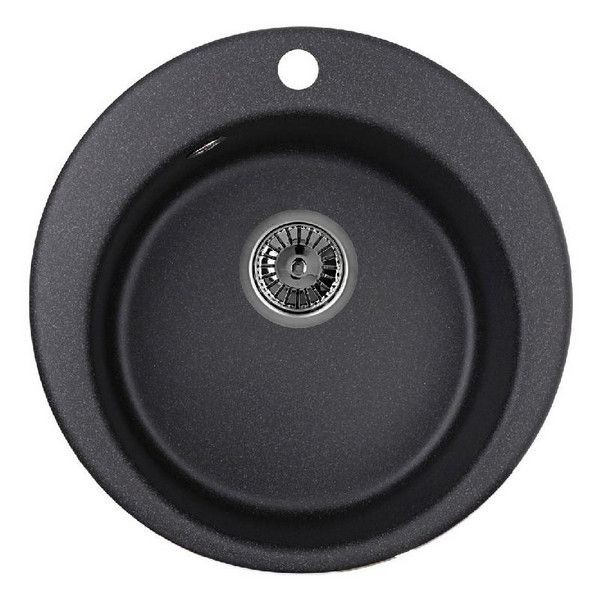 Кухонная мойка GRANULA кварцевая GR-4801 415*490 мм черный