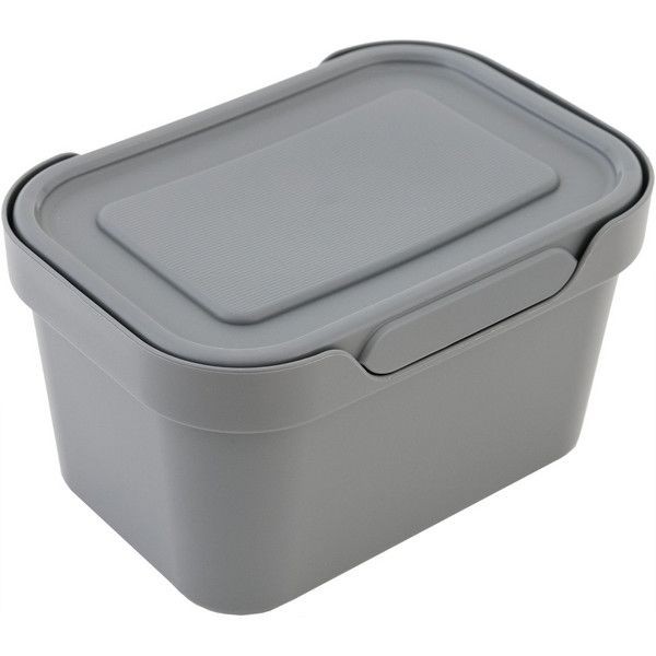 Ящик LUXE с крышкой 190х130х110 мм, 1,9 л, пластик, цвет коричневый