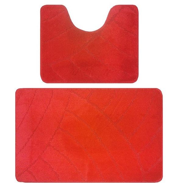 Комплект ковриков для ванной Banyolin Classic 60Х100/50Х60см11мм (Красный) 1/25