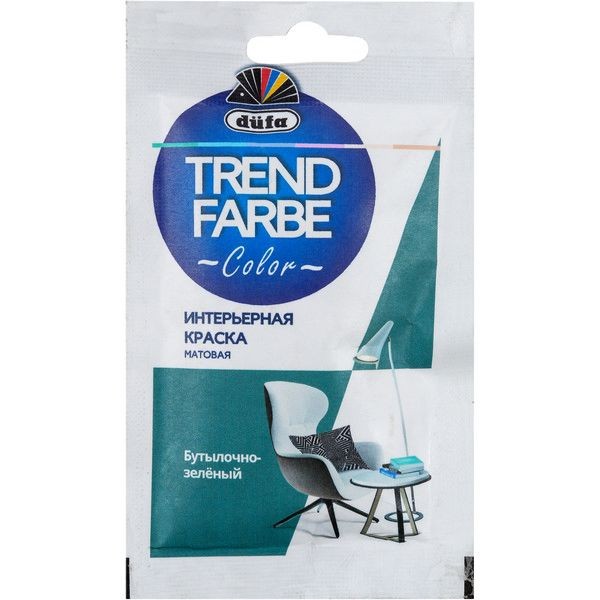 Краска для стен и потолков Trend Farbe цвет Бутылочно-зеленый 50 мл