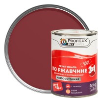 Эмаль по ржавчине 3в1 цвет красный 0.9 кг