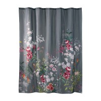 Шторка для ванной комнаты Moroshka Серая Fleur T687-2 180x200см