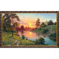 Картина на холсте Русская коллекция Тишина, 68х108 см