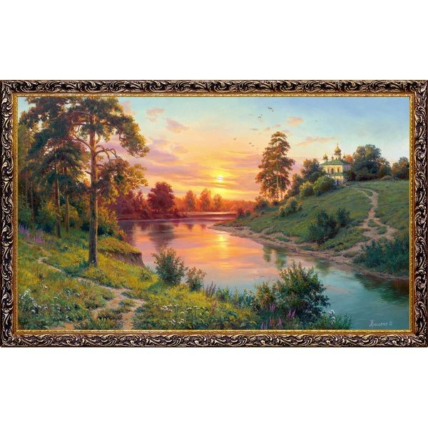 Картина на холсте Русская коллекция Тишина, 68х108 см