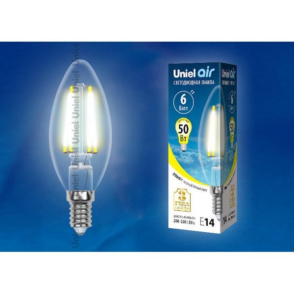 Светодиодная лампочка Uniel LED-C35-6W AIR UL-00002196