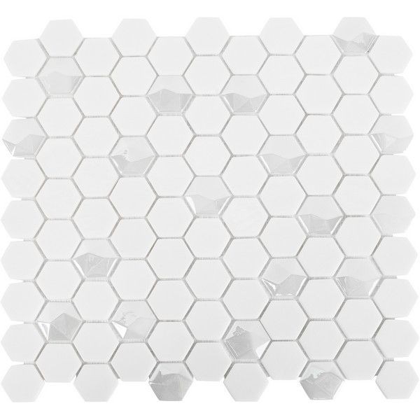 Мозаика стеклянная Diamond 31.7х30.7 см цвет белый