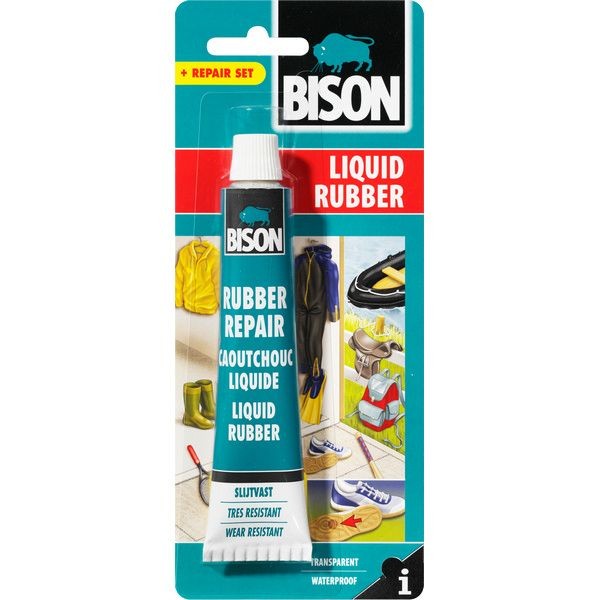 Клей универсальный Bison Liquid Rubber, жидкая резина, 50 мл