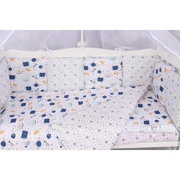 Комплект постельного белья AmaroBaby Baby Boom Космос в кроватку, бязь 3 предмета